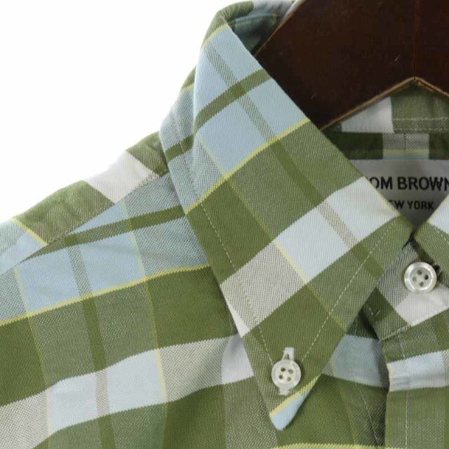 THOM BROWNE ボタンダウンシャツ コットン チェック 長袖 0 XS