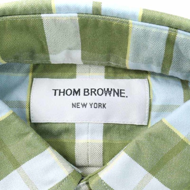 THOM BROWNE ボタンダウンシャツ コットン チェック 長袖 0 XS