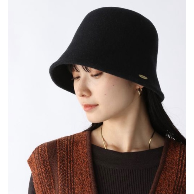 JEANASIS(ジーナシス)のJEANASIS ウールハット ブラック レディースの帽子(ハット)の商品写真