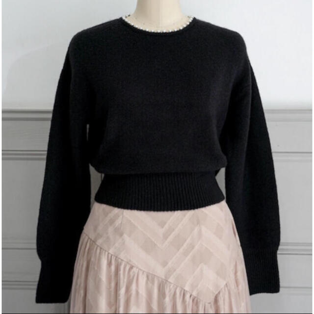 herlipto Pearl Necklace Knit Pullover