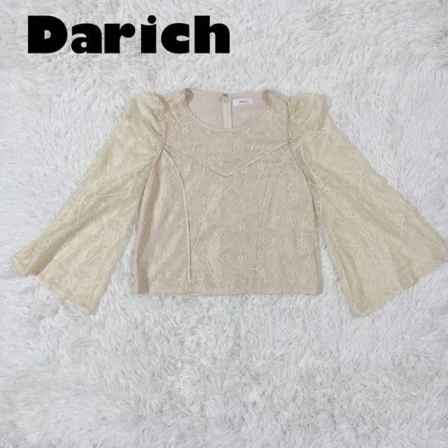 【美品】Darich パイピングレース　ブラウス レディースのトップス(カットソー(長袖/七分))の商品写真