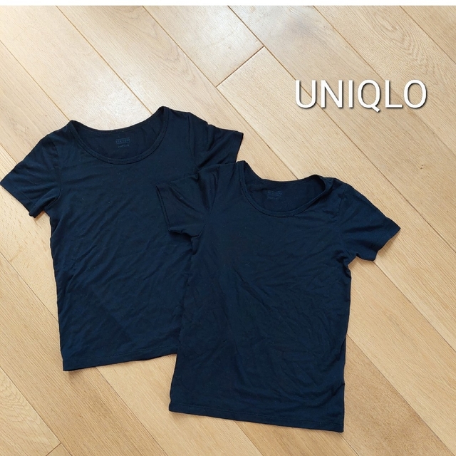 UNIQLO(ユニクロ)のUNIQLO HEATTECH ヒートテック 130 ブラック キッズ/ベビー/マタニティのキッズ服男の子用(90cm~)(下着)の商品写真