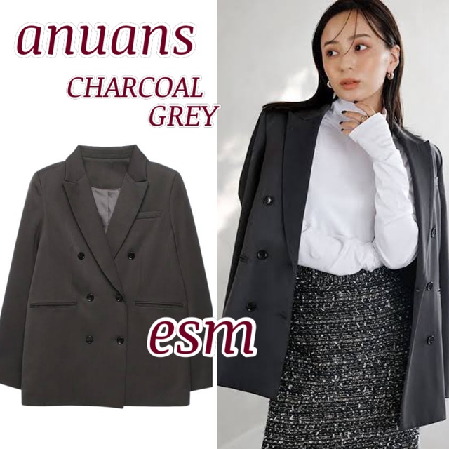 クリアランス売れ筋 anuans ツイルダブルジャケット | chanelal.com