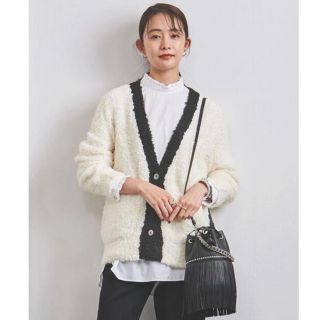 ユナイテッドアローズ(UNITED ARROWS)の＜UNITED ARROWS＞BOUCLE バイカラー カーディガン B(カーディガン)