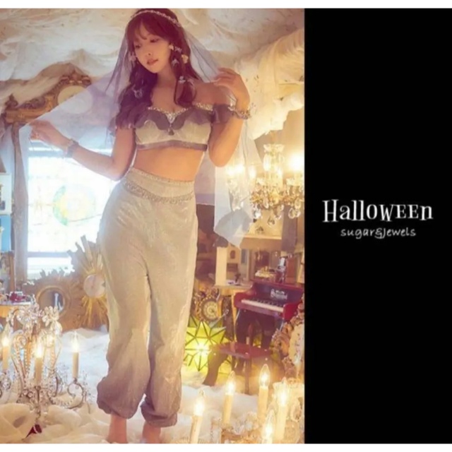 sugarアラビアンガールコスプレハロウィンブルー4点セット三上悠亜着用