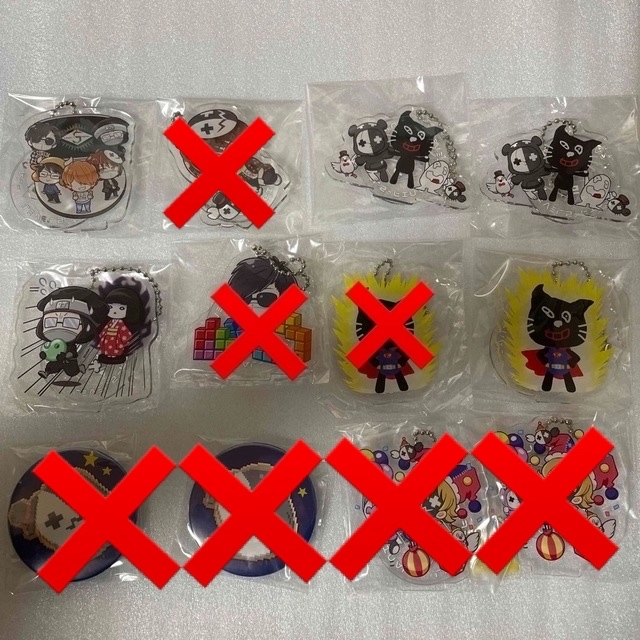 実況者 アクリルスタンド 缶バッジ セット エンタメ/ホビーのおもちゃ/ぬいぐるみ(キャラクターグッズ)の商品写真
