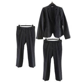 KFC0063■ 新品 パンツスーツ パンツ2本 3点セット 17ABR80 黒(スーツ)