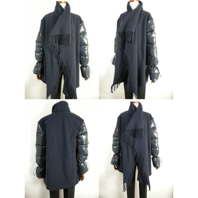 MONCLER(モンクレール)のサイズM◆新品◆モンクレールMANTELLAフリンジストール付ダウン レディース レディースのジャケット/アウター(ダウンジャケット)の商品写真