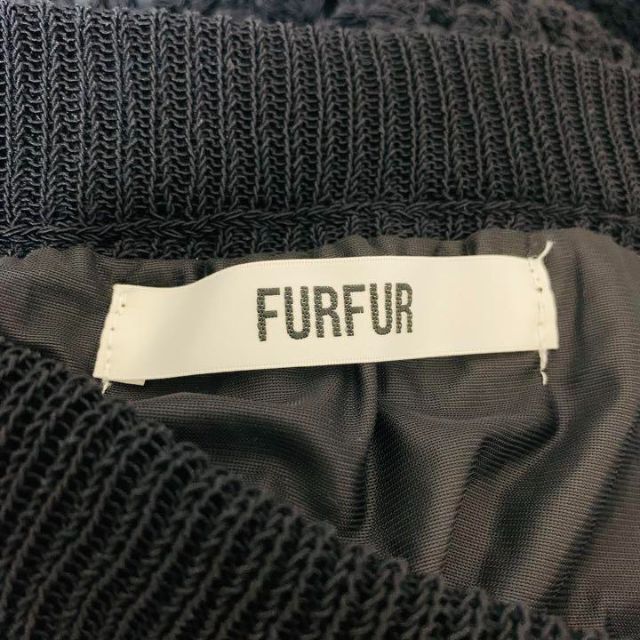 fur fur(ファーファー)の新品タグ付✨ファーファー ロングニットスカート ブラック パネルスカート F レディースのスカート(ロングスカート)の商品写真