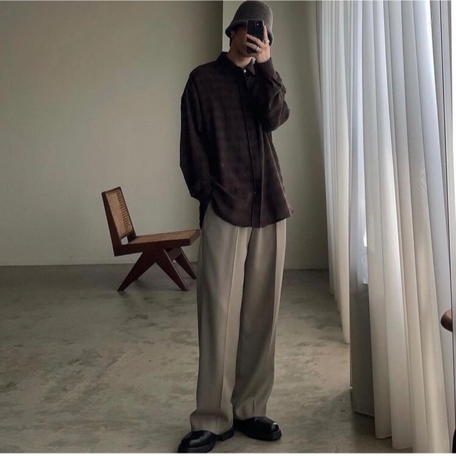 LIDNM ITALY GAUZE CHECK SHIRT - シャツ