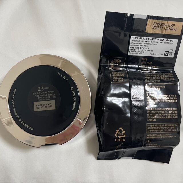 HERA black cushion N23･beige コスメ/美容のベースメイク/化粧品(ファンデーション)の商品写真