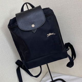 LONGCHAMP - ロンシャン ロンシャンリュック ブラック ナイロン レザー
