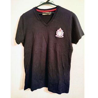 ヴァロッシュ(Varosh)のVarosh黒半袖Vネックシャツ(Tシャツ/カットソー(半袖/袖なし))