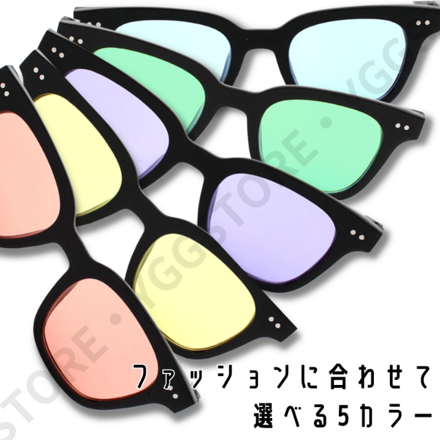 カラーレンズ サングラス G-DRAGON ジヨン 黒フレーム×赤 メンズのファッション小物(サングラス/メガネ)の商品写真