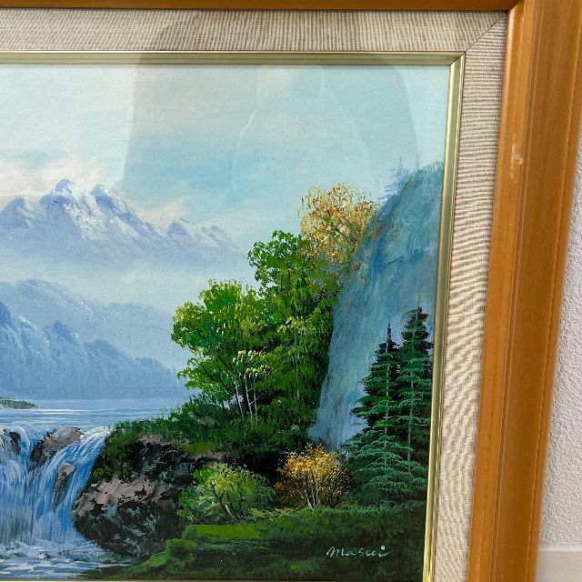油絵6号、真名井の滝 無料発送 feeds.oddle.me-日本全国へ全品配達料金