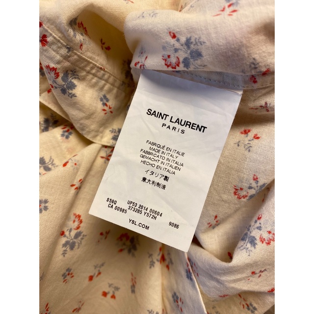 正規 Saint Laurent サンローランパリ 花柄 ウエスタンシャツ-
