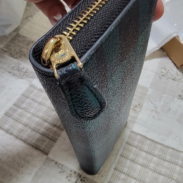 COACH(コーチ)のCOACH　長財布　グリーン　チェック レディースのファッション小物(財布)の商品写真