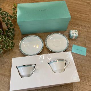 Tiffany & Co. - 新品 ティファニー プラチナブルーバンド ペア コーヒーカップ&ソーサー 2組