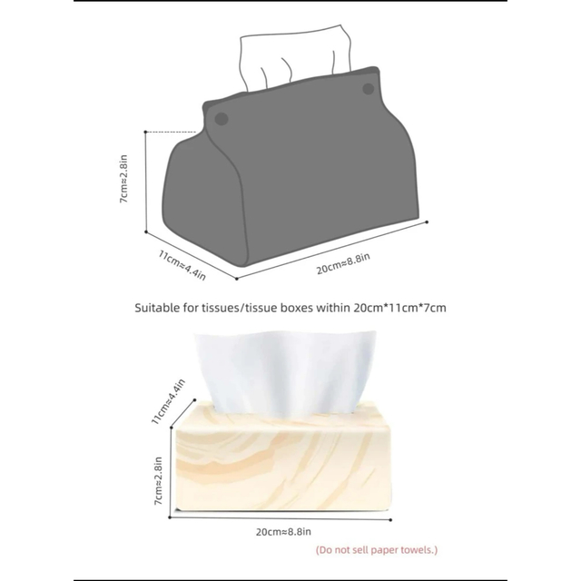 おしゃれなティッシュカバー　グレー インテリア/住まい/日用品のインテリア小物(ティッシュボックス)の商品写真