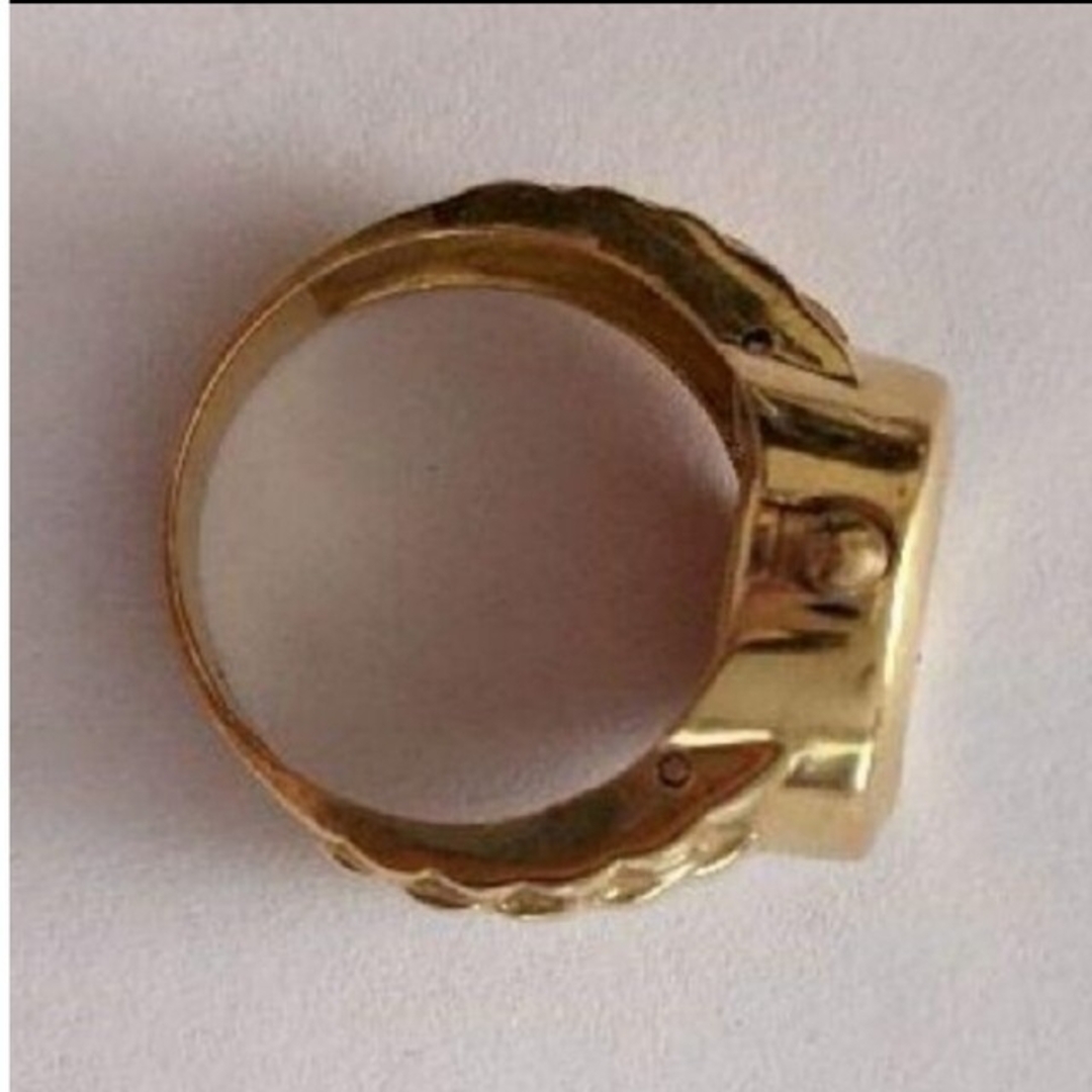 K18金無垢♥本物鑑定済♥リングウォッチ　指輪時計⌚約15号 レディースのアクセサリー(リング(指輪))の商品写真
