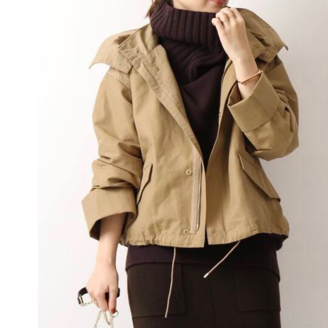 Spick & Span グログランフーディーブルゾン 38 amareloae.com.br