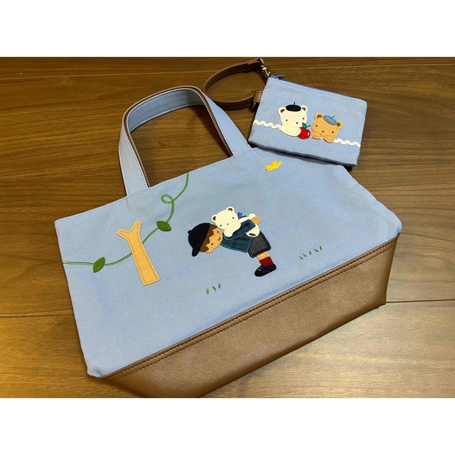 新品未使用】ファミリア カスタムマチつきデニムバッグ、ポーチ付き