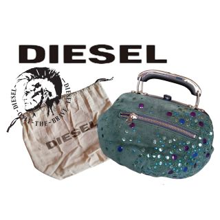 DIESEL ディーゼル スタッズ スウェード ハンドバッグ