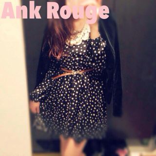 アンクルージュ(Ank Rouge)のAnk Rouge♡襟付きドット柄OP(ミニワンピース)