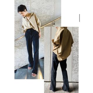 スピックアンドスパン(Spick & Span)のfive and half 5 1/2 beauty-line スリットデニム(デニム/ジーンズ)