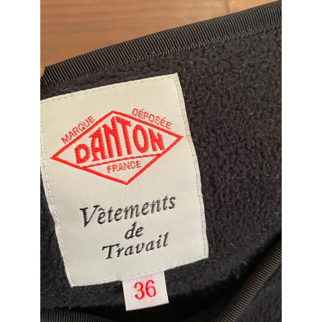 DANTON(ダントン)のDANTON  ダントン　フリース　ブラック　36  beams購入 レディースのジャケット/アウター(ノーカラージャケット)の商品写真