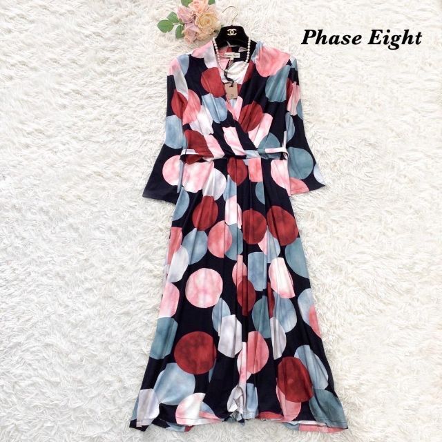 試着のみ】Phase Eight カシュクールワンピース ロング丈 UK12 総合