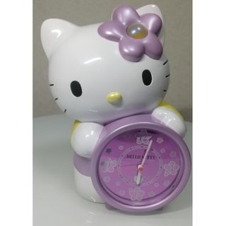 サンリオ(サンリオ)の【極希少】美品 HELLO KITTY  ハローキティ おしゃべり 目覚まし時計(置時計)