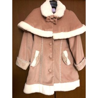 アクシーズファム(axes femme)のケープ付キッズコート　130 ピンク　axes femme kids(コート)