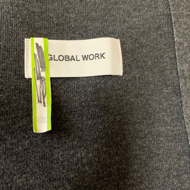 GLOBAL WORK(グローバルワーク)のグローバルワーク メンズ ノーカラー コート L ダークグレー 毛混 メンズのジャケット/アウター(ノーカラージャケット)の商品写真