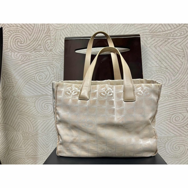 ☆シャネル☆ニュートラベルライン☆トートMM☆ベージュ☆トートバッグ