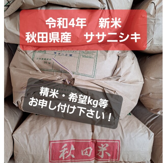 令和4年 新米 秋田県産ササニシキ 玄米20kg