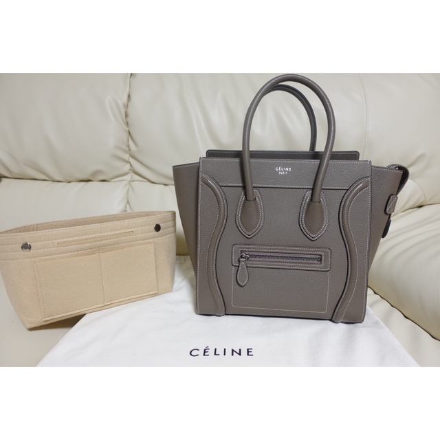 安い購入CELINE セリーヌ ラゲージ スリ マイクロ 旧ロゴ トートバッグ