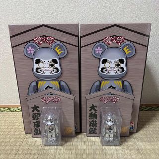 ベアブリック(BE@RBRICK)のBE@RBRICK 達磨 合格 銀メッキ 100％ & 400％ 2セット(その他)