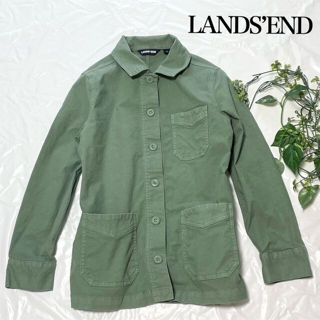 LANDS’END - ランズエンド アウター カーキ ジャケット 美品 レディースの通販 by 【フォロー割あります！】 ︎クリーム｜ランズ