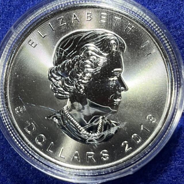 純銀　地金型　カナダメイプルリーフ1オンス銀貨　未使用　美品銀貨正規購入品 1