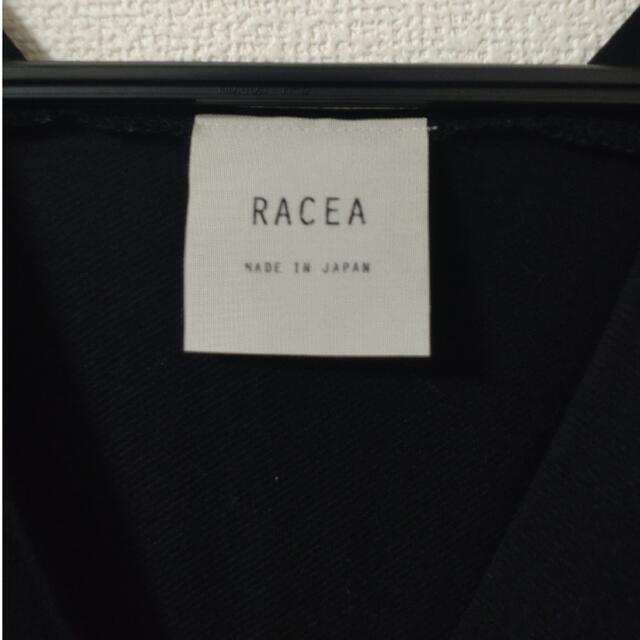 RACEA Vネックカットソー　ブラック　黒　日本製 レディースのトップス(Tシャツ(半袖/袖なし))の商品写真