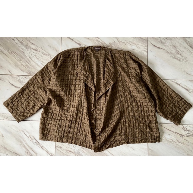 00s eskandar モモンガシルエット シルク100% HAORI シャツ