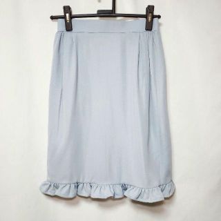 フォクシー(FOXEY)のFOXEY BOUTIQUE フォクシー　膝丈スカート　ライトブルー　サイズ40(ひざ丈スカート)