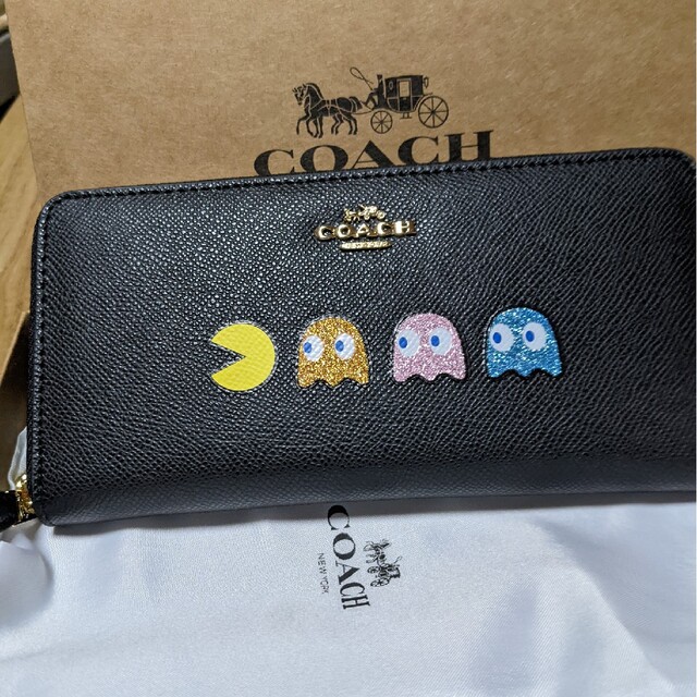 COACH 長財布 パックマンコラボ黒 - 財布