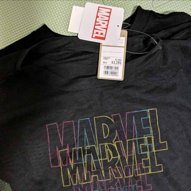 MARVEL(マーベル)の定価¥3289 半袖Tシャツ　ワンピース　チュール付 レディースのトップス(Tシャツ(半袖/袖なし))の商品写真