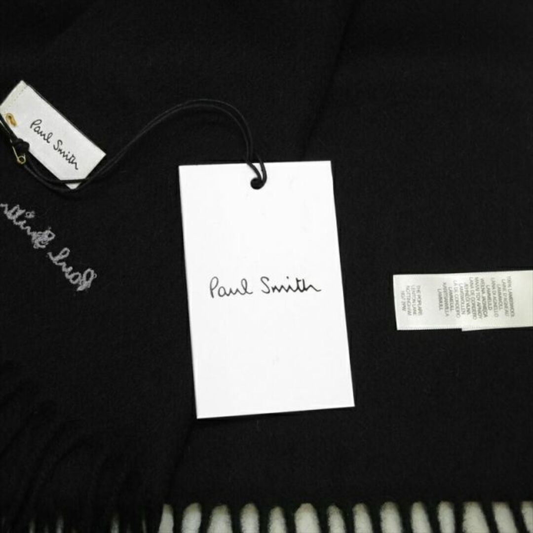 Paul Smith(ポールスミス)のポールスミス Paul Smith マフラー 933D-AS04 ブラック/グレー レディースのファッション小物(マフラー/ショール)の商品写真