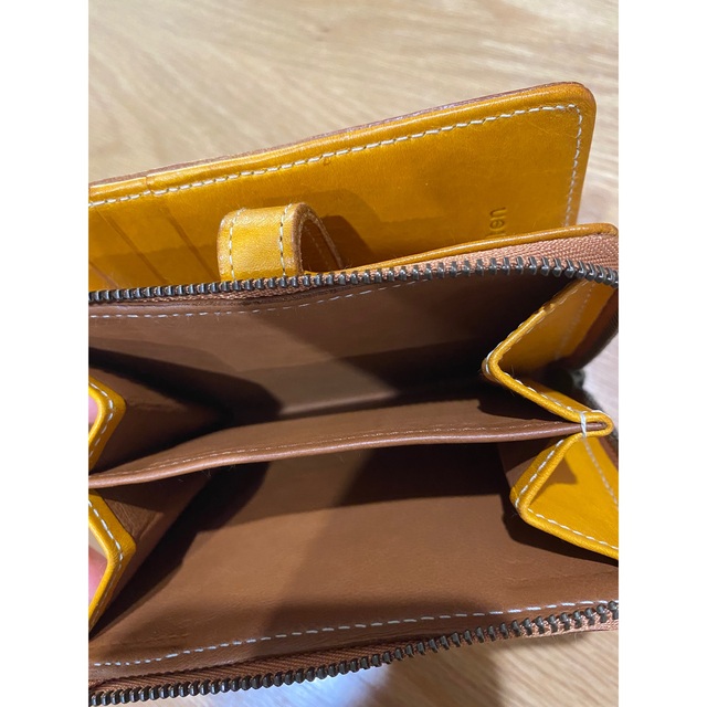 genten ゲンテン カットワーク 二つ折り財布 美品