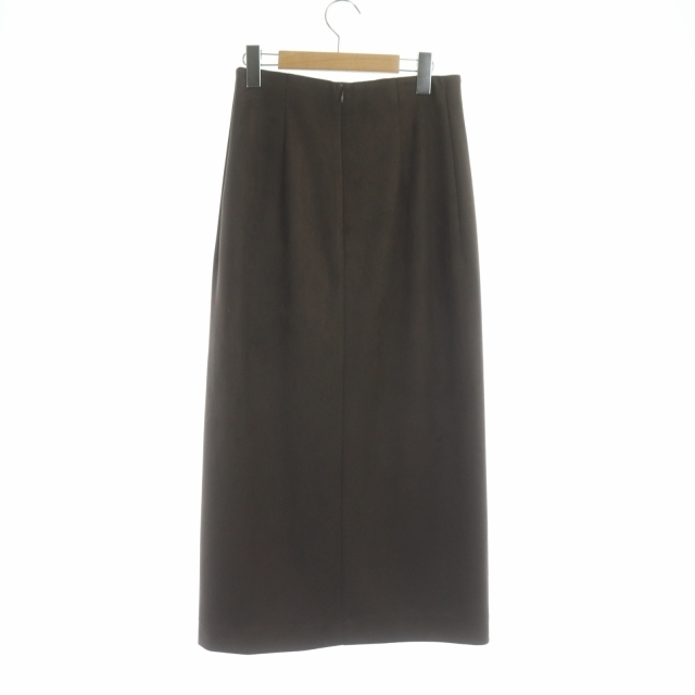 LOUNIE(ルーニィ)のルーニィ LOUNIE エコスウェードタイトスカート ロング 38 茶 ブラウン レディースのスカート(ロングスカート)の商品写真