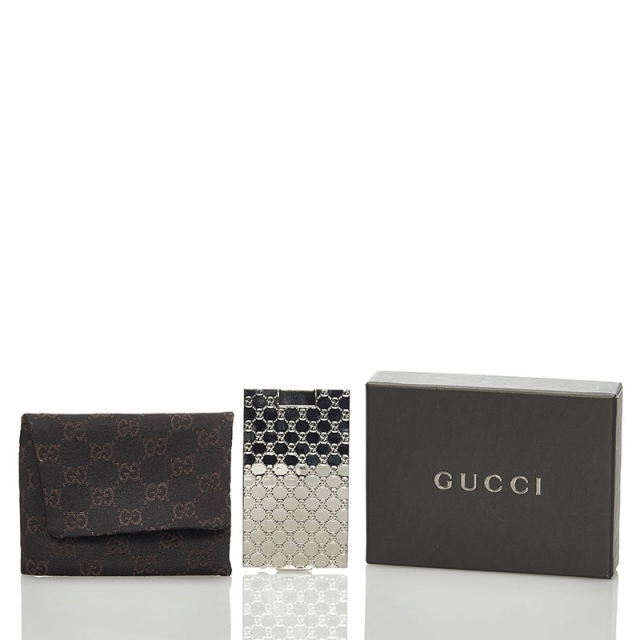 Gucci(グッチ)の美品 グッチ コンパクトミラー 鏡 二つ折り メタル レディース GUCCI 【1-0070390】 レディースのファッション小物(ミラー)の商品写真