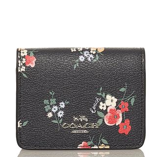 コーチ(COACH)の美品 コーチ フラワー 花柄 チェーンウォレット レザー レディース COACH 【1-0073118】(財布)